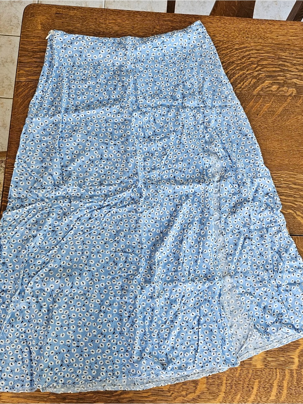 SHEIN Light Blue Floral Maxi Skirt